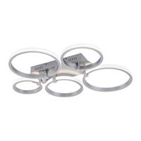 LED-Deckenleuchte in Silber max. 23 Watt - Silberfarben, Design, Metall (66/55/8,5cm)