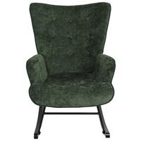 Schaukelstuhl Rock Grün/Schwarz - Schwarz/Grün, MODERN, Holz/Textil (66/90/77cm) - Mömax