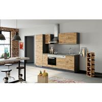 Küchenblock Sorrento ohne Geräte ca. 270 cm Eichefarben - Eichefarben/Anthrazit, MODERN, Holzwerkstoff (270/200/60cm) - Held