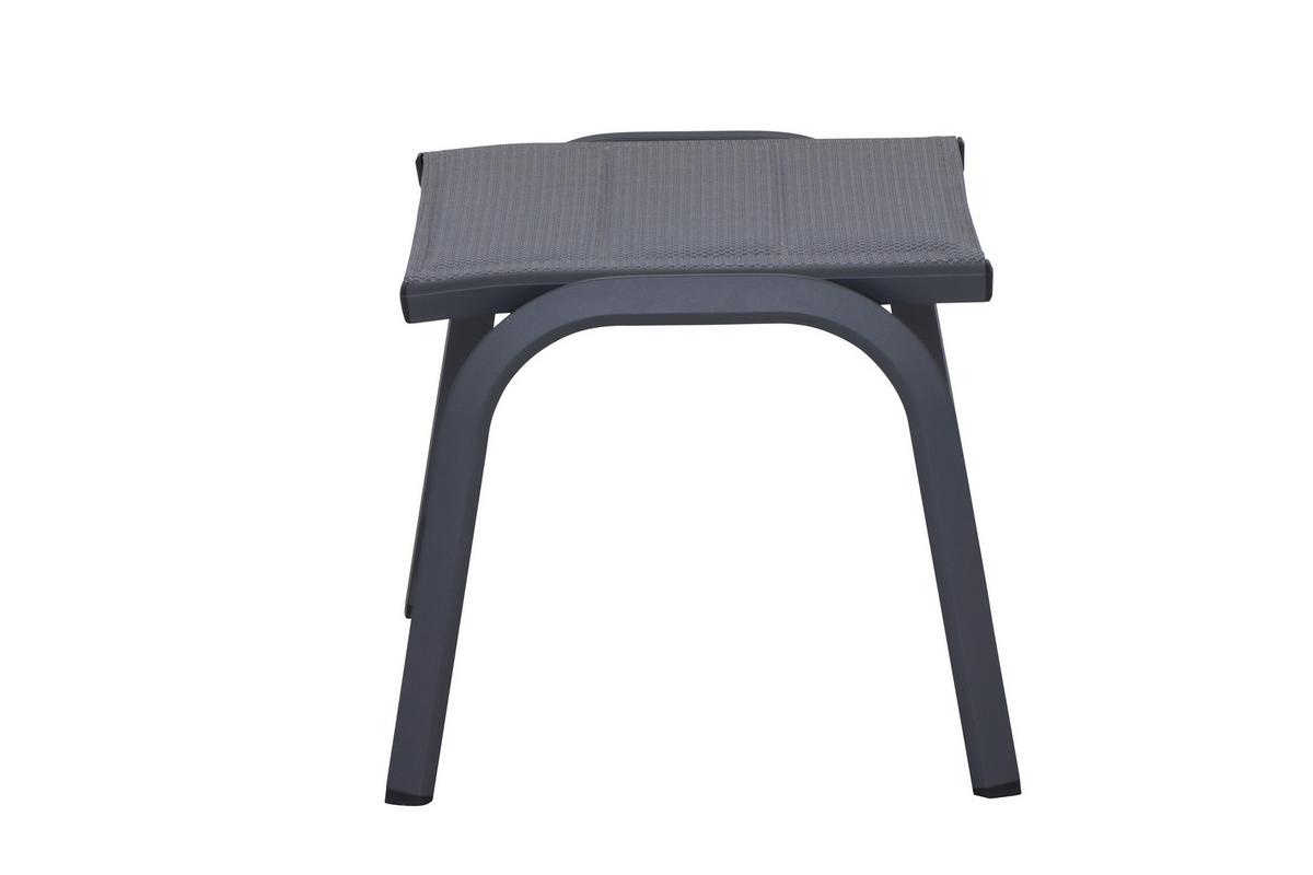 Gartenhocker Tesoro ca. 51x44x52 cm Anthrazit - Anthrazit, KONVENTIONELL, Kunststoff/Metall (51/44/52cm) - Siena Garden