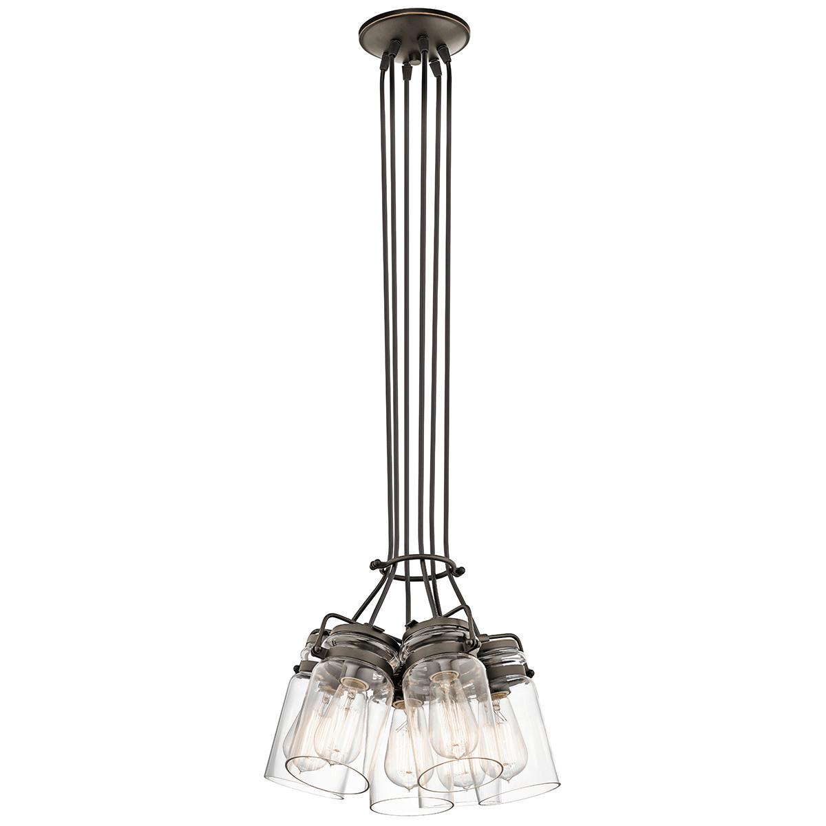 Viseća Svjetiljka  Brinley Kl-Brinley6-Oz - brončane boje, Konvencionalno, staklo/metal (30.5/25.3cm) - Elstead Lighting