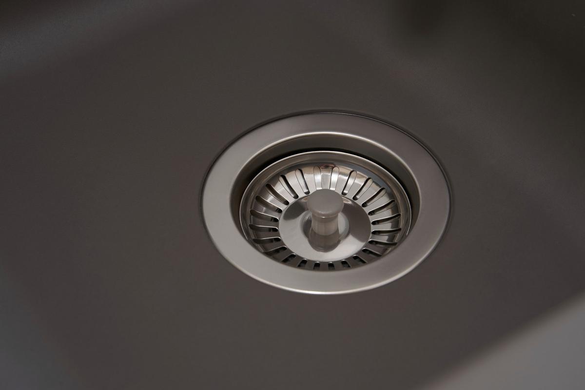 Spüle Boston Grau Kunststein B: ca. 86 cm - Grau, Trend, Glas/Kunststoff (86/20/50cm) - Respekta