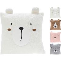 Díszpárna Ears - krémszínű/rózsaszín, műanyag (43/43/2cm)