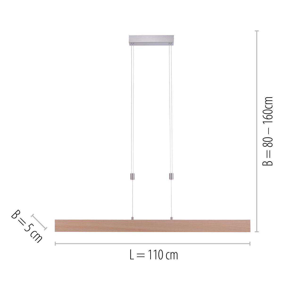 LAMPA WISZĄCA LED AMANDA - kolor aluminiowy, Design, tworzywo sztuczne/metal (110/5/160cm)