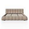 STOPPAD SÄNG MARIJA - stålfärgad/ljusbrun, Modern, metall/trä (180/200cm) - Bessagi Home