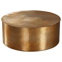 Klubska Miza Rahi - zlate barve, Trendi, kovina (75/75/31cm) - MID.YOU