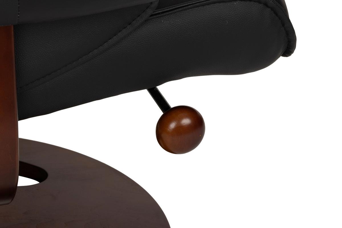 Počivalnik Calm, Črna - črna/barva oreha, Basics, kovina/tekstil (76/106/90cm) - Livetastic