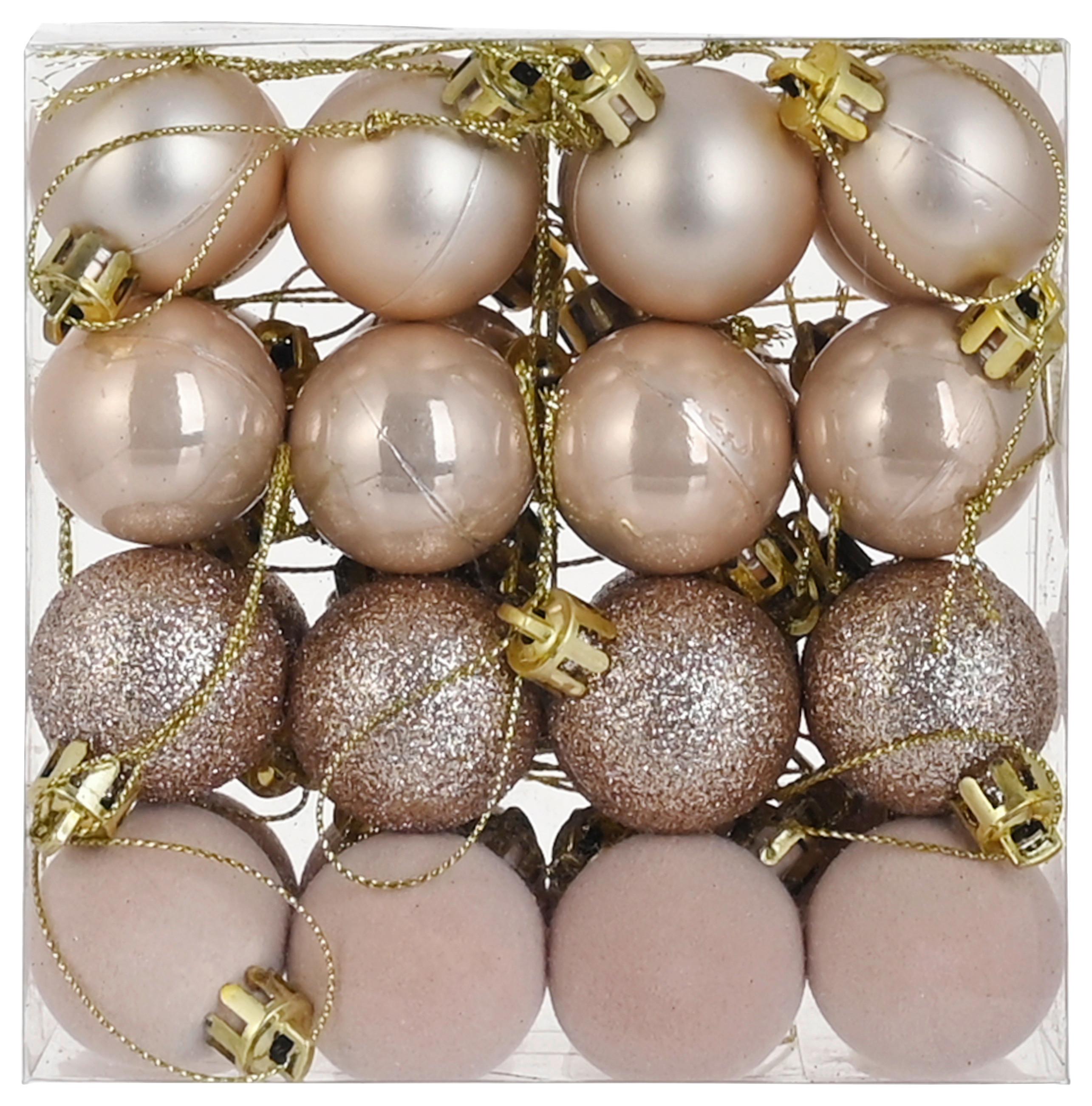 Christbaumkugel Champagner, 32-Teilig - Champagner, Konventionell, Kunststoff (3cm) - Mömax