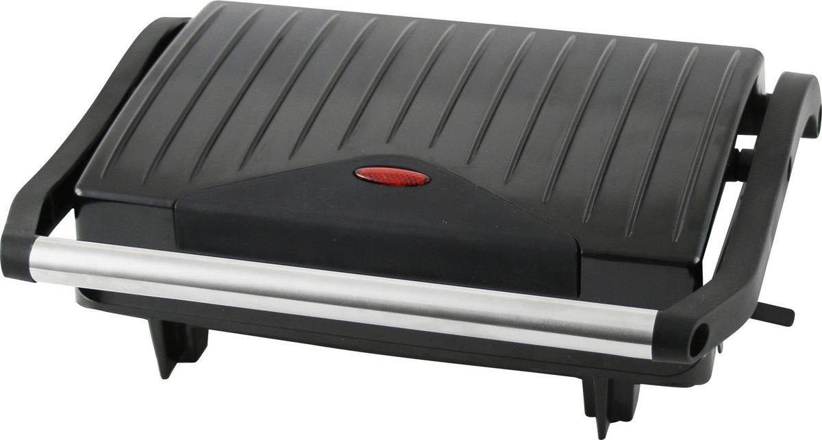 Kontaktgrill Fred in Schwarz max. 750Watt - Schwarz, KONVENTIONELL, Metall (27,9/21,8/8,6cm)