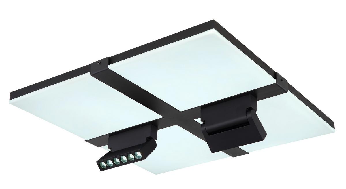 LED-DECKENLEUCHTE 48118-30 - Weiss/Opal, Design, Kunststoff/Metall (45/45/16,1cm) - Globo