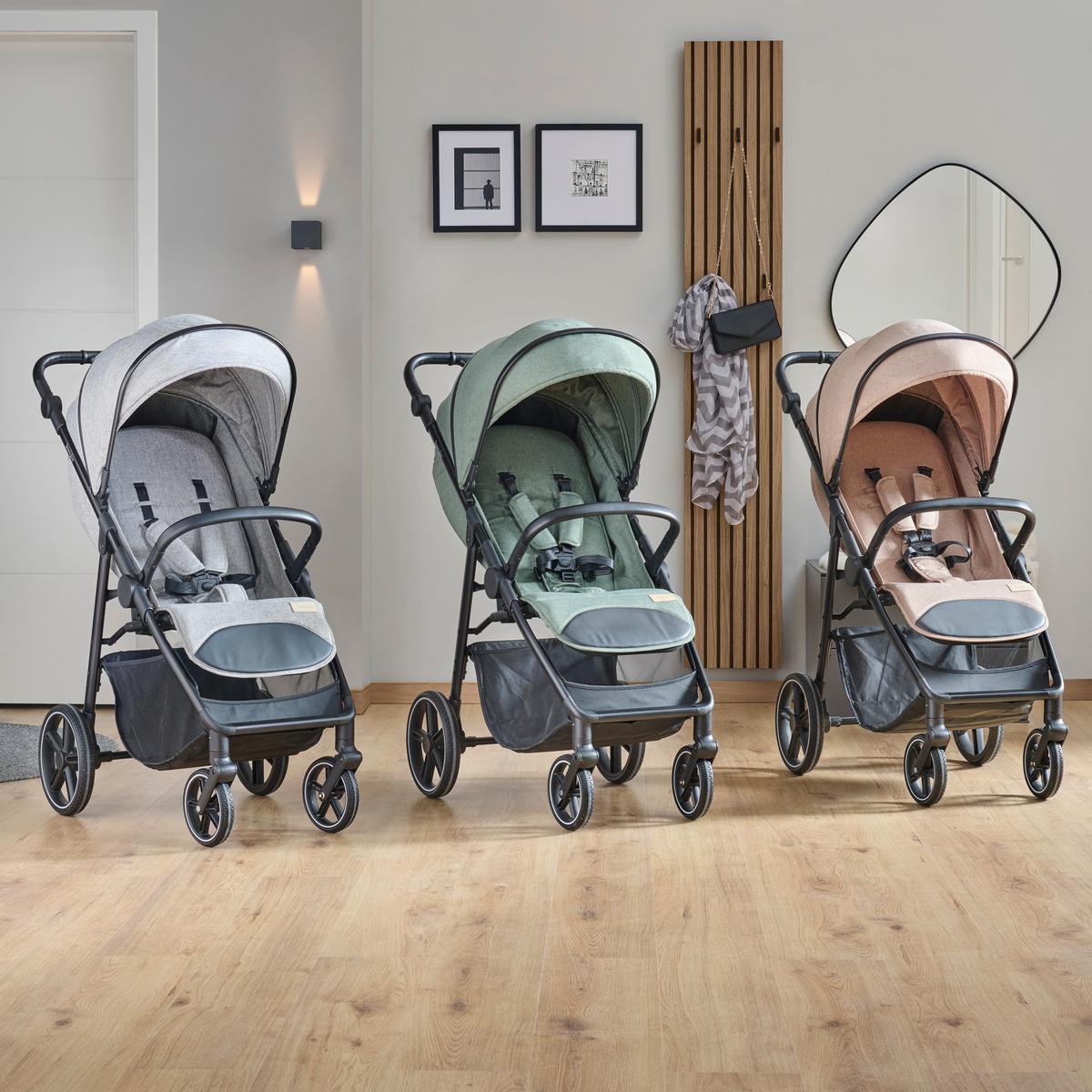 WÓZEK SPACEROWY SMART CRUISER - beżowy/czarny, Trend, tworzywo sztuczne/metal (55/56/107cm) - Jimmylee
