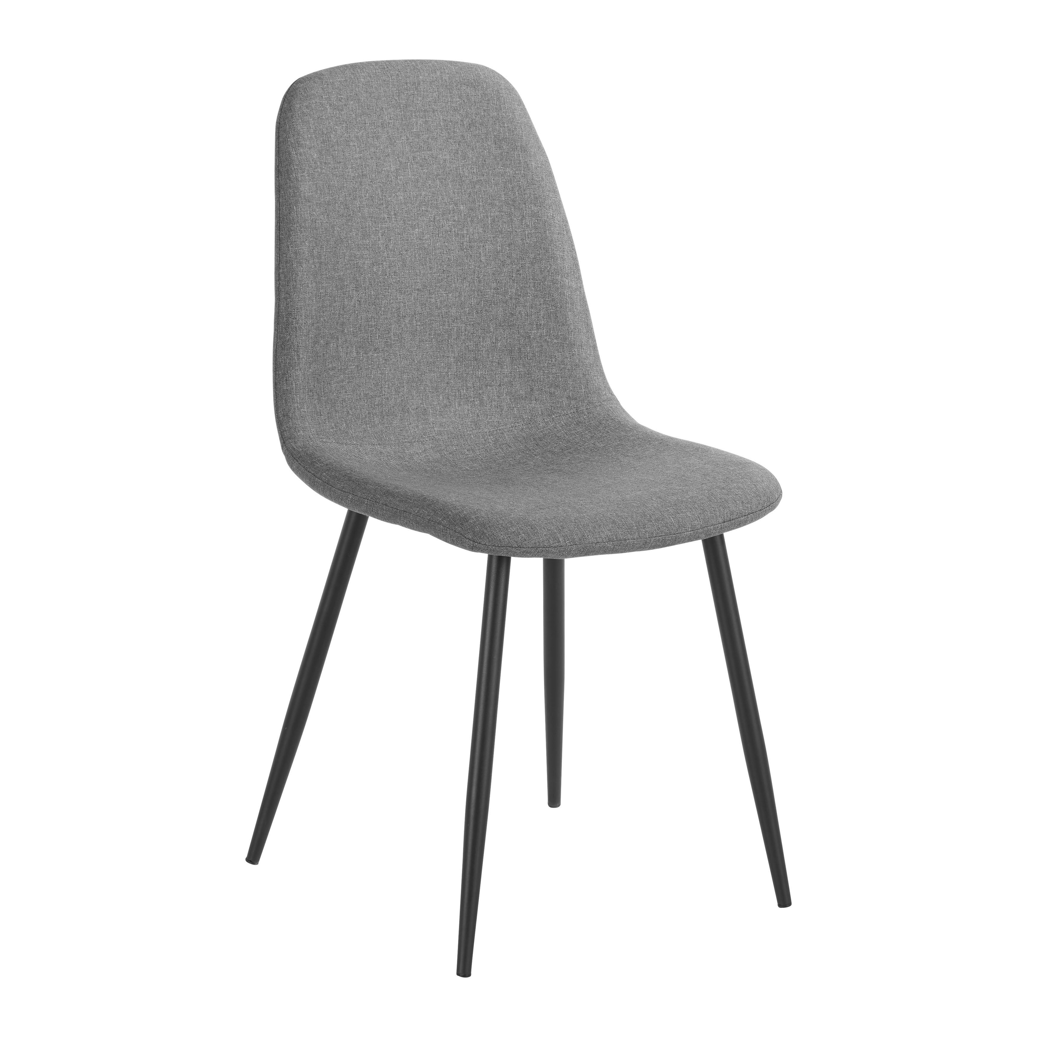 Stuhl Svenja Grau/Schwarz - Schwarz/Grau, Basics, Holz/Textil (44/87/56cm) - Mömax