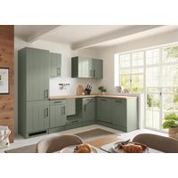 Küchenleerblock Anton o. Geräte Wildeiche/Schilfgrün - Schilfgrün/Wildeiche, Trend, Holzwerkstoff/Metall (280cm) - Respekta