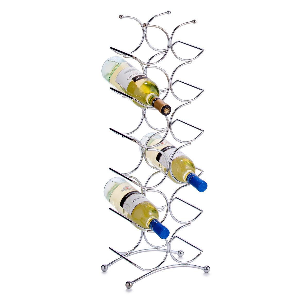 Weinregal Chromfarben - Chromfarben, Basics, Metall (25/15,5/67,5cm) - Zeller Present