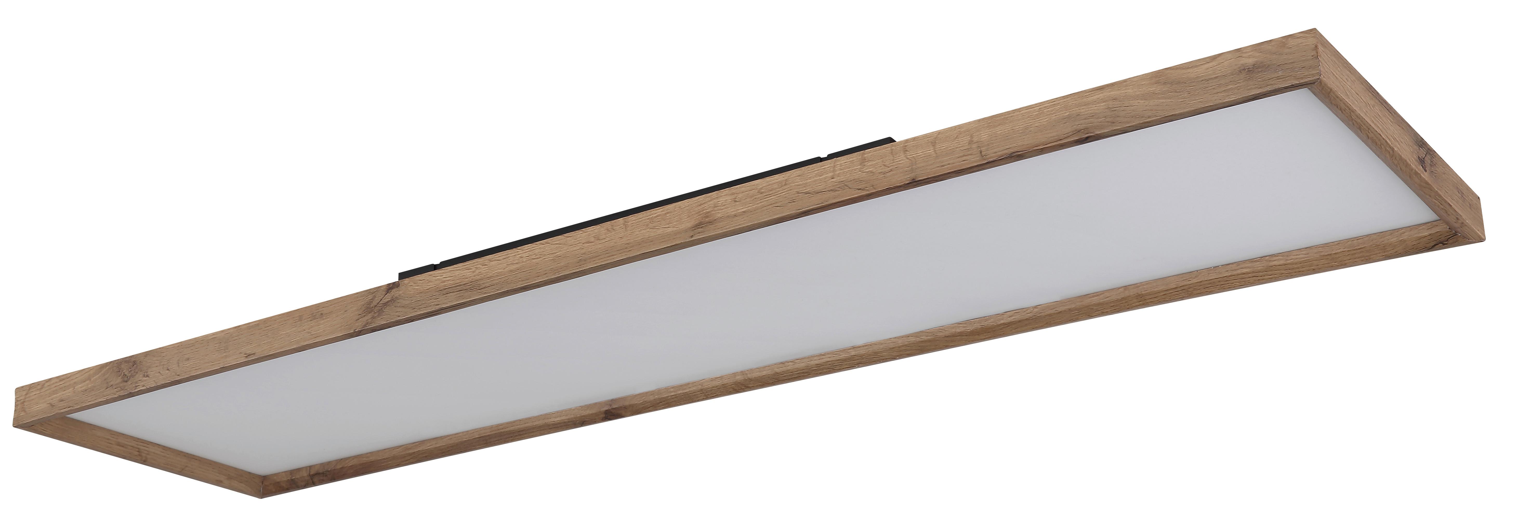 Led Stropna Svjetiljka Dekor Drva - bijela/prirodne boje, Natur, drvni materijal/metal (120/30/8.5cm) - Globo
