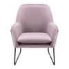 Relaxsessel Kezia Rosa Samt - Schwarz/Rosa, MODERN, Textil/Metall (71/84cm) - Bessagi Home