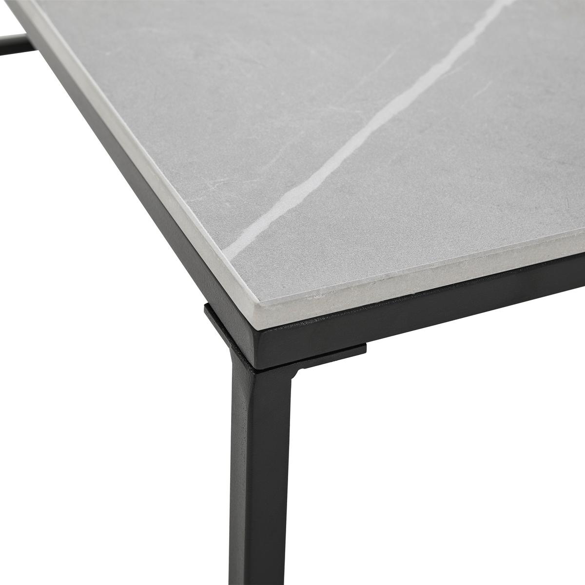 ZESTAW STOLIKÓW KAWOWYCH PACIFIC - czarny/szary, Design, metal/ceramika (75/65/27/22/75/65cm) - Livetastic