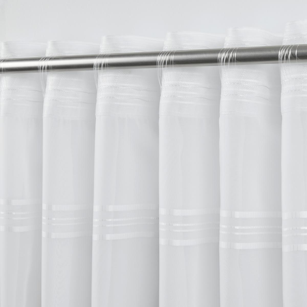 Perdea prefabricată Louis - alb, Konventionell, textil (140/245cm) - Modern Living