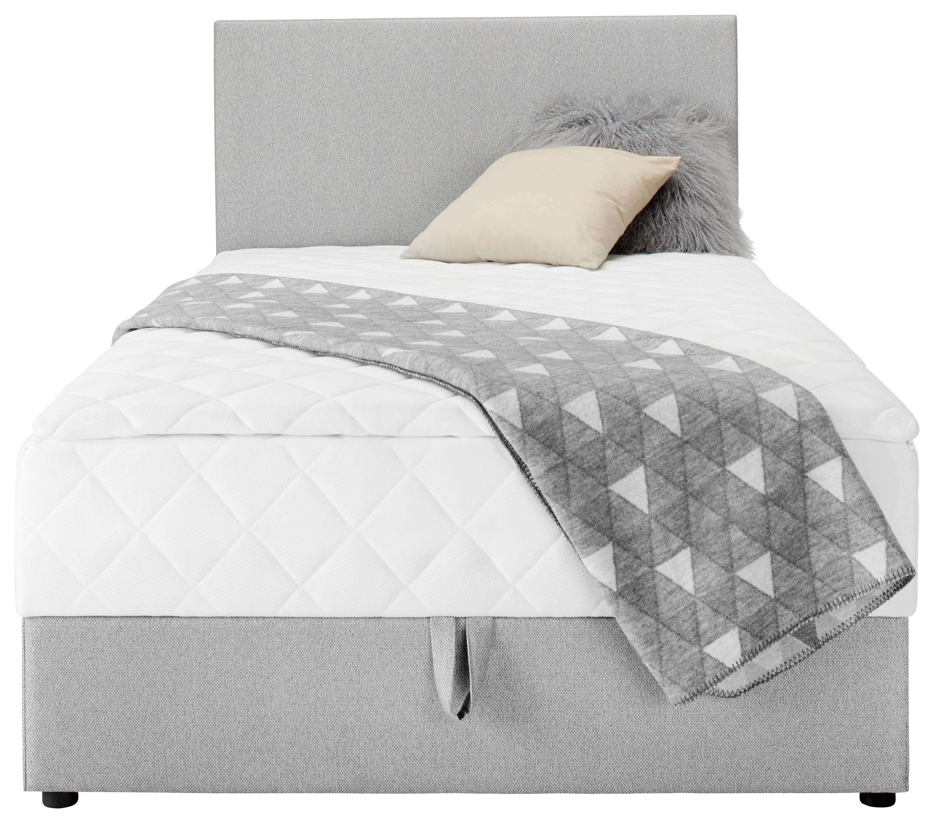 Boxbett in Grau ca. 120x200cm - Grau, Konventionell, Textil (120/105/200cm) - Modern Living