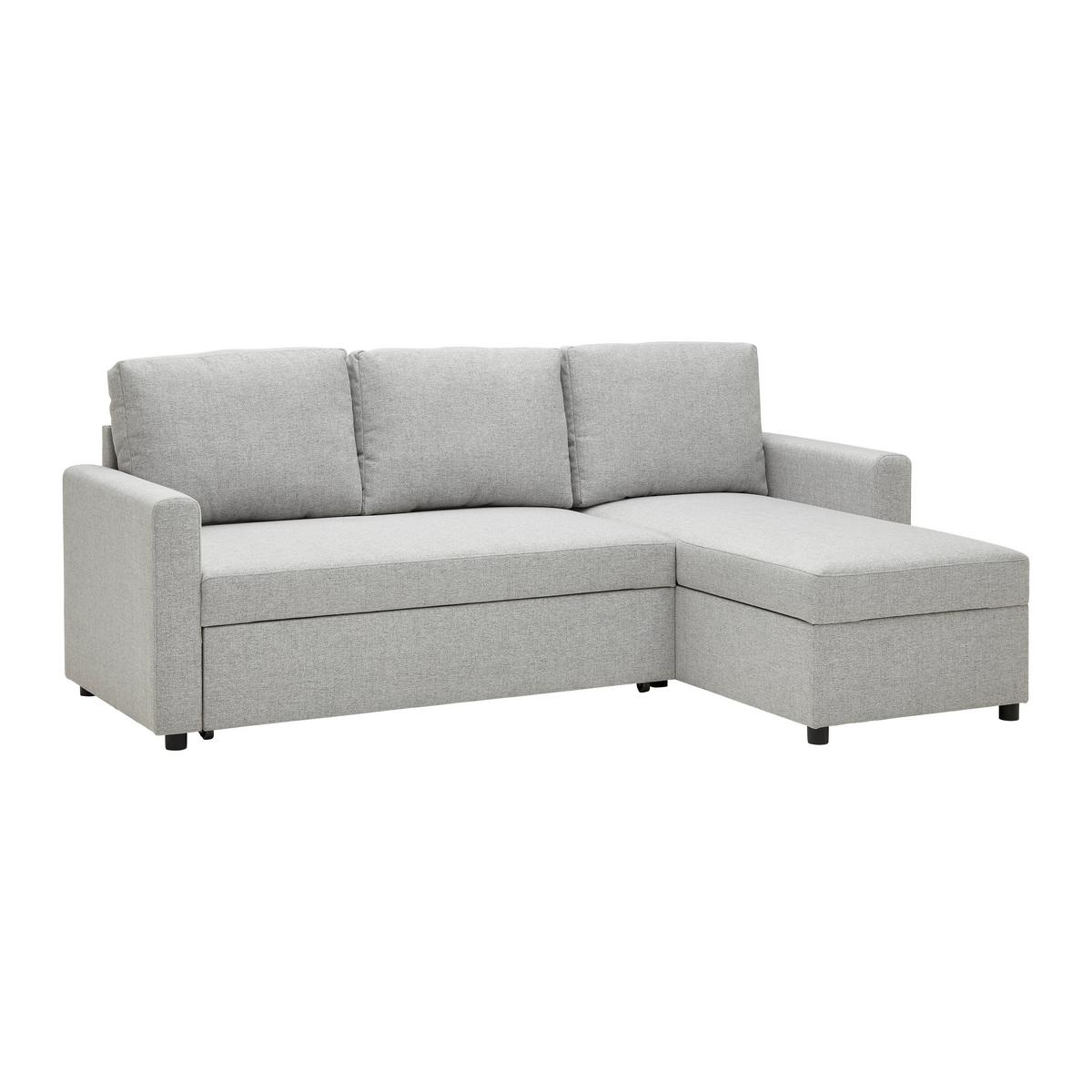 Sedežna Garnitura Victoria, Svetlo Sive Barve - siva/črna, Moderno, kovina/umetna masa (215/82/145cm) - Based