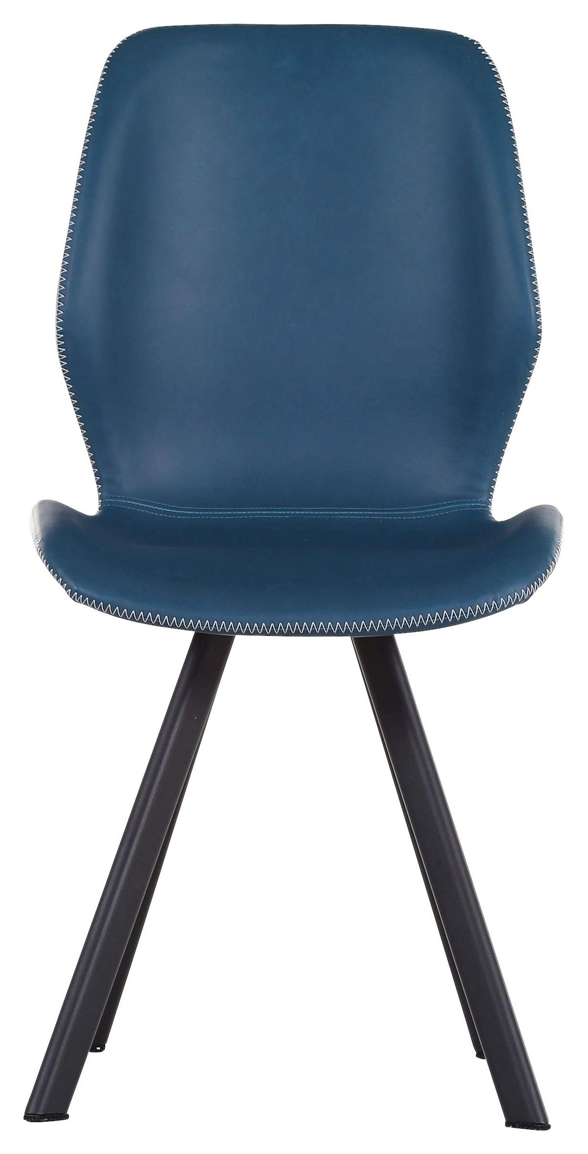 Stuhl in Petrol/Weiß - Weiss/Petrol, Modern, Textil/Metall (47/90/54cm) - Mömax