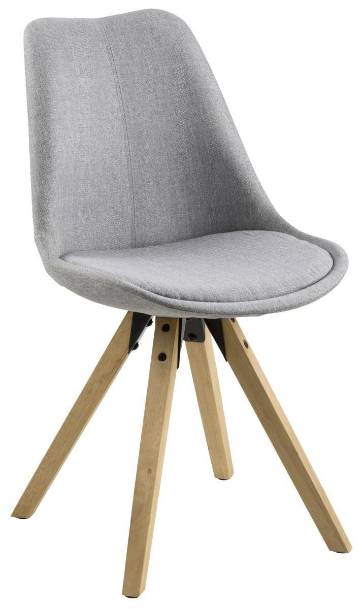 KRZESŁO DIMA - szary/dębowy, Design, metal/drewno (48/85/55cm) - Carryhome