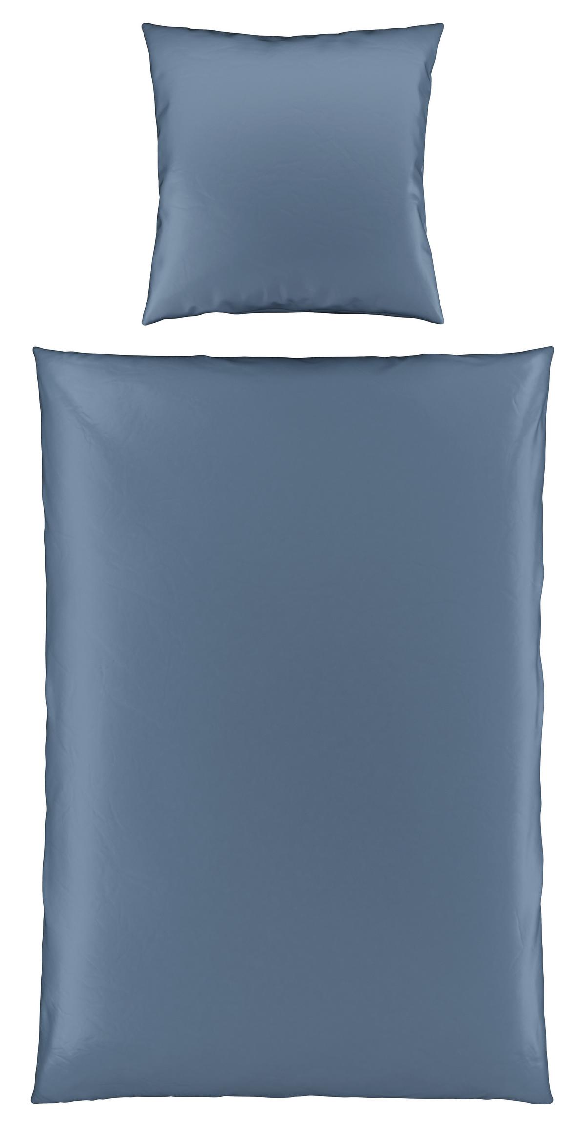 Bettwäsche Alex Uni ca. 135x200cm - Blau, MODERN, Textil (135/200cm) - Premium Living