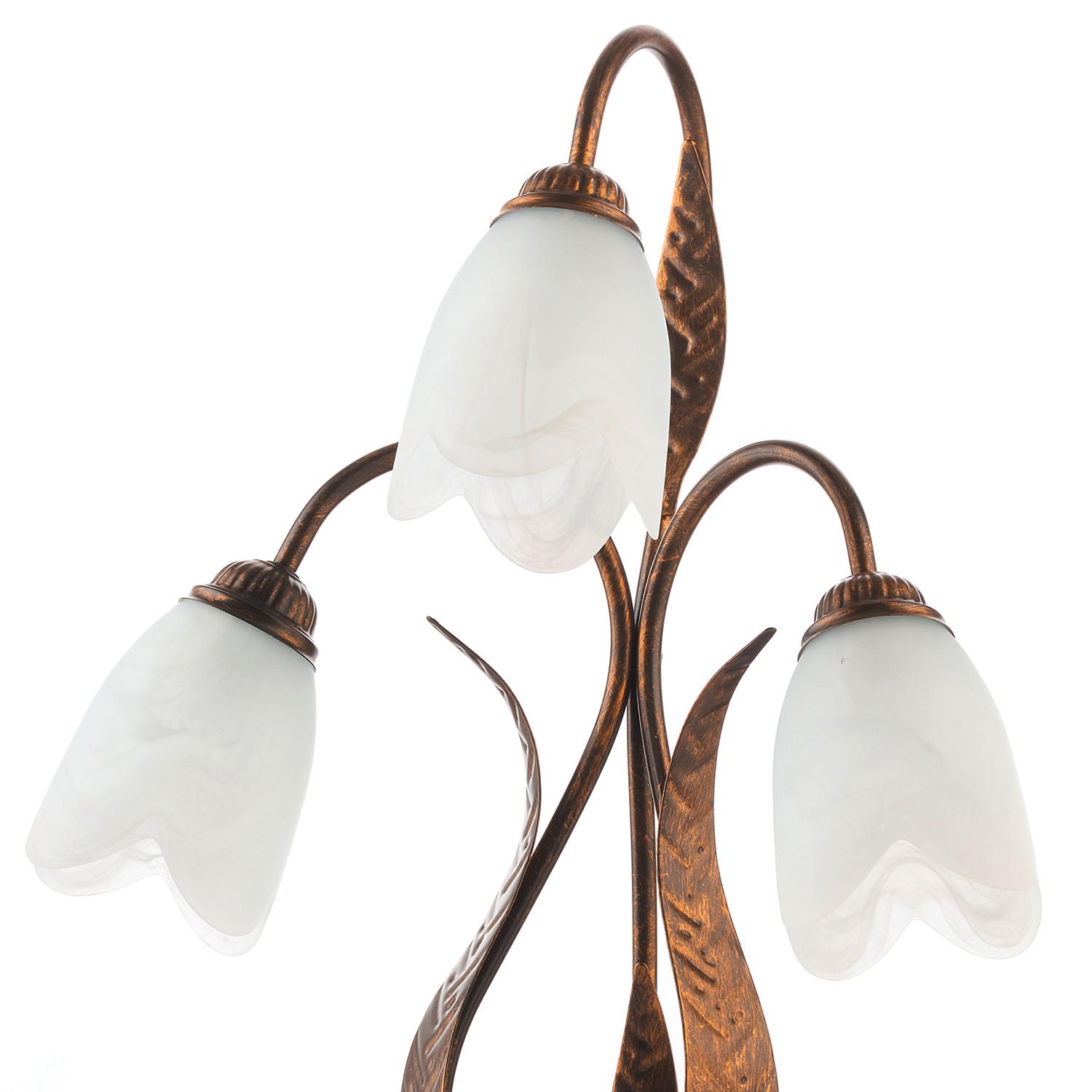 Tischleuchte Sonia Bronzefarben max. 6 Watt - Bronzefarben, KONVENTIONELL, Glas/Metall (48/61/48cm)