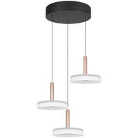 LAMPA ZWIESZANA LED 354930365 CELESTE - biały/brązowy, Design, metal/szkło (35/200cm) - Trio Leuchten