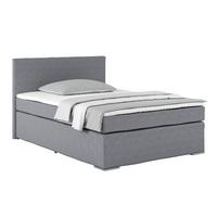 Boxspring Krevet Nero - plavkastosiva/boje kroma, Konvencionalno, tekstil/metal (140/200cm) - Best Price