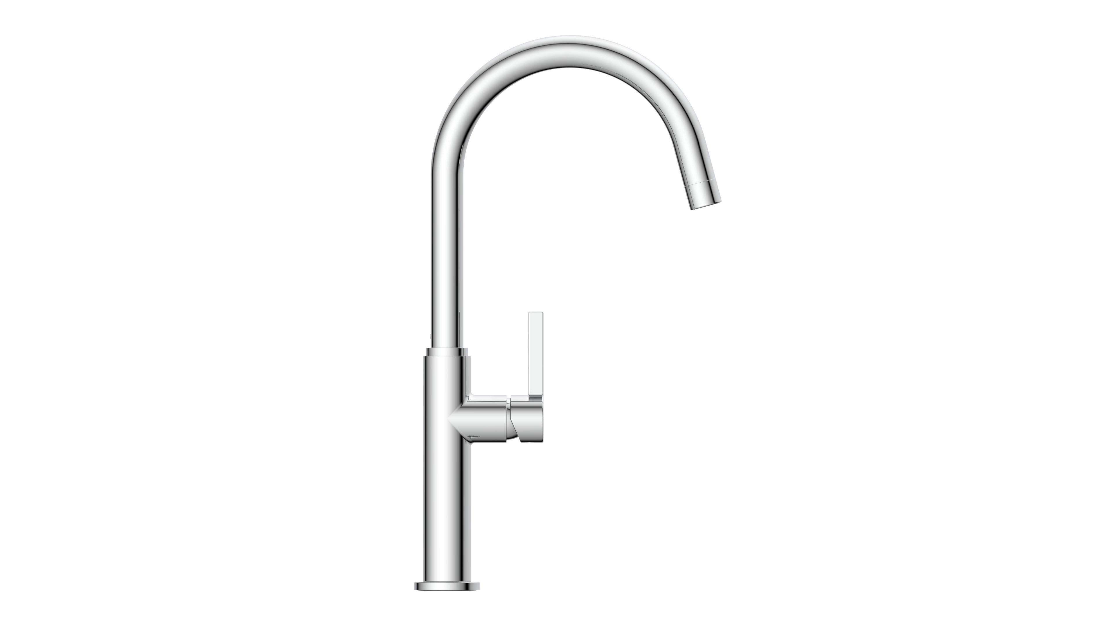 Küchenarmatur Sistant Glasglow in Chrom - Chromfarben, Basics, Metall (41cm) - Sistant