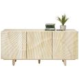 Sideboard aus Mango massiv - Schwarz/Naturfarben, ROMANTIK / LANDHAUS, Holz (160/45/35cm) - Zandiara Sideboard aus Mango massiv - Schwarz/Naturfarben, ROMANTIK / LANDHAUS, Holz (160/45/35cm) - Zandiara