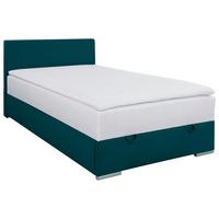 Tapecirani Krevet Cosi - boje petroleja/boje kroma, Konvencionalno, drvo/metal (120/200cm)