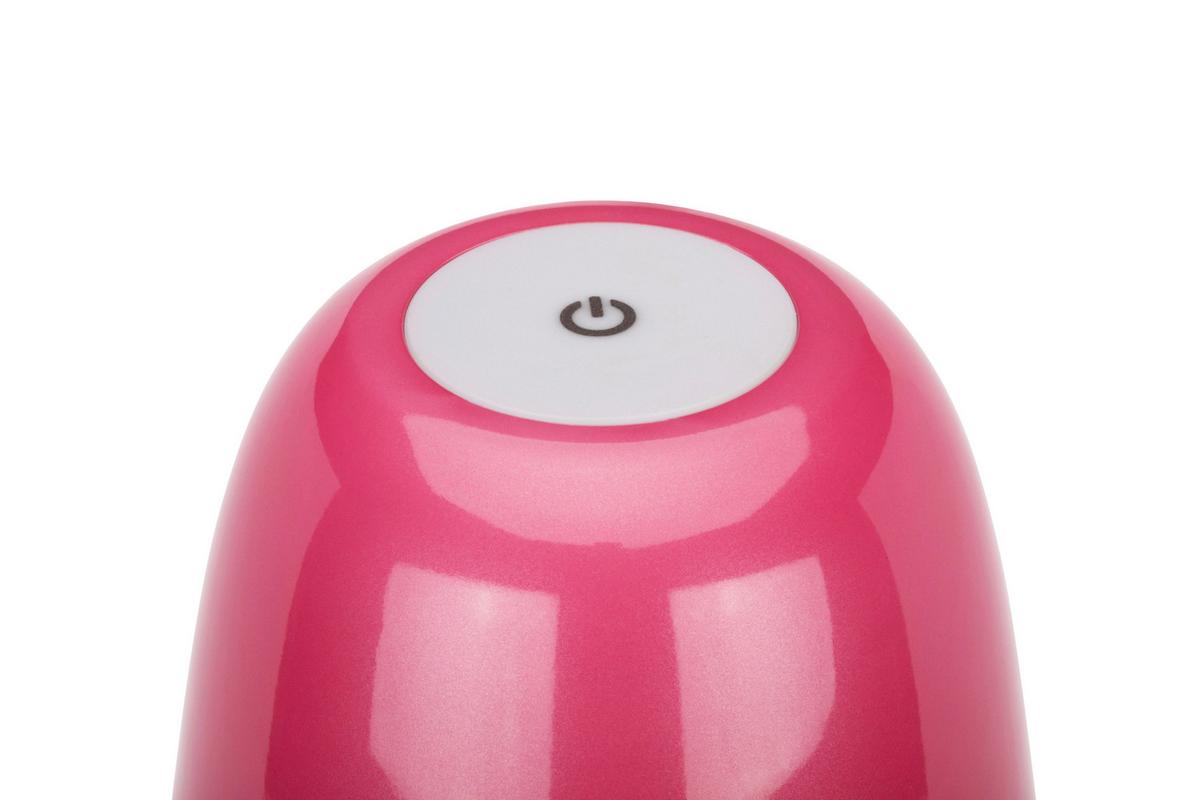 LAMPA STOŁOWA Z AKUMULATOREM SANTA ANA *SBN* - jaskrawy róż, Trend, metal (11/34,6cm) - Novel