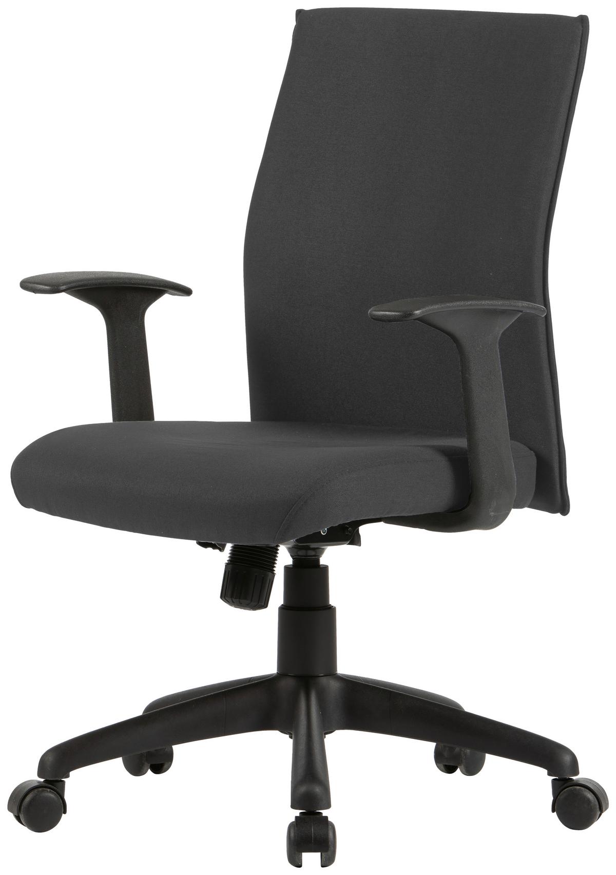 Drehstuhl Rocket Schwarz - Schwarz, MODERN, Kunststoff/Textil (56/92,5-100,5/61,5cm) - MID.YOU