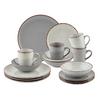 Kombiservice Milan Grau, 16-teilig - Grau, Basics, Keramik - Mömax