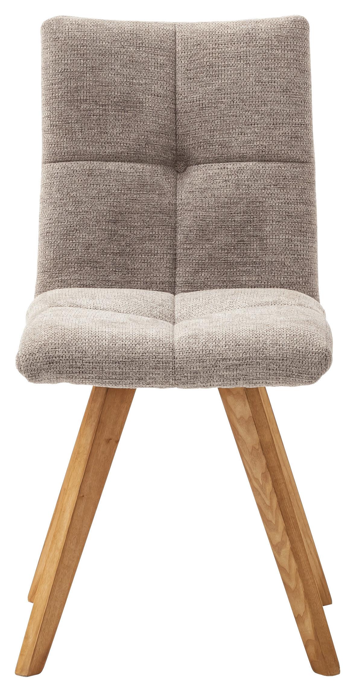 KRZESŁO KLAIPEDA - kolor dębowy/cappuccino, Design, drewno/tkanina (43/84/55cm) - Livetastic