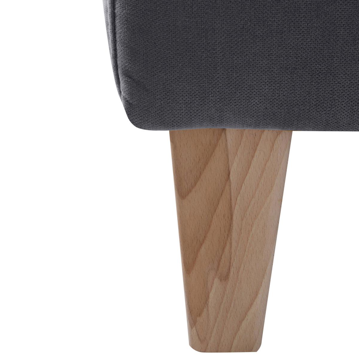 SESSEL MILLA - Anthrazit/Naturfarben, Design, Holz/Textil (71/81/70cm) - Max Winzer