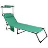 Gartenliege Bindox L ca. 55x24x185 cm Grün - Grün, MODERN, Kunststoff/Textil (55/24/185cm) - Ambia Garden