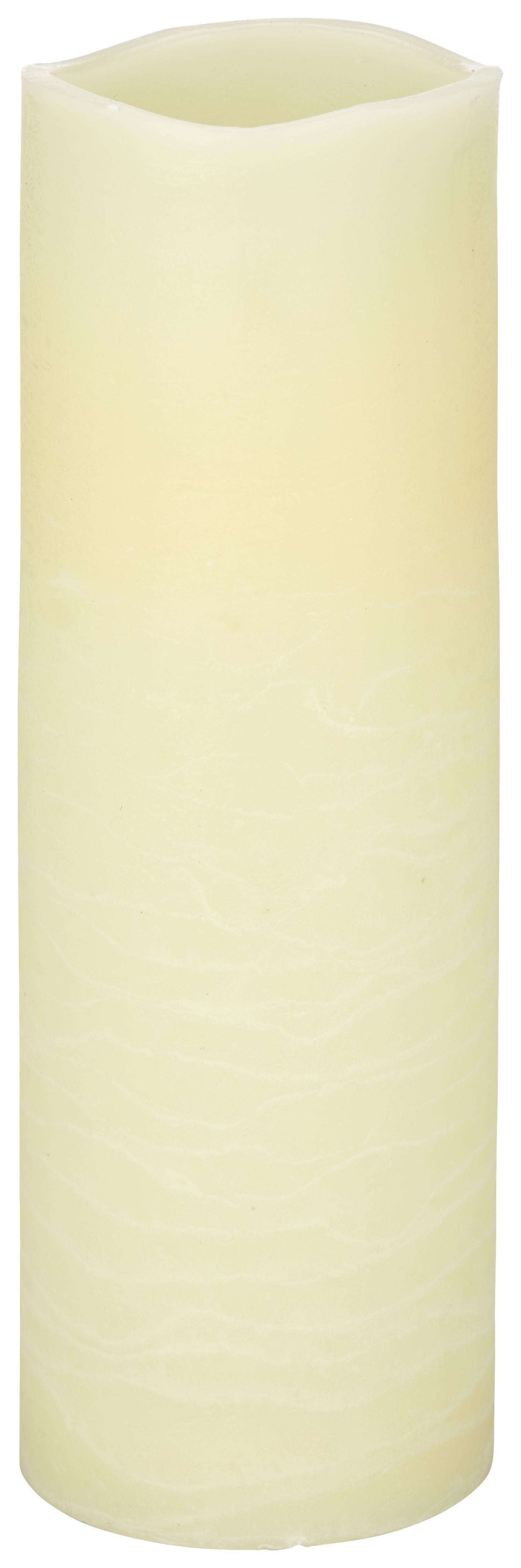 Kerze mit LED Rene Weiß - Weiß (10/30cm) - Mömax modern living