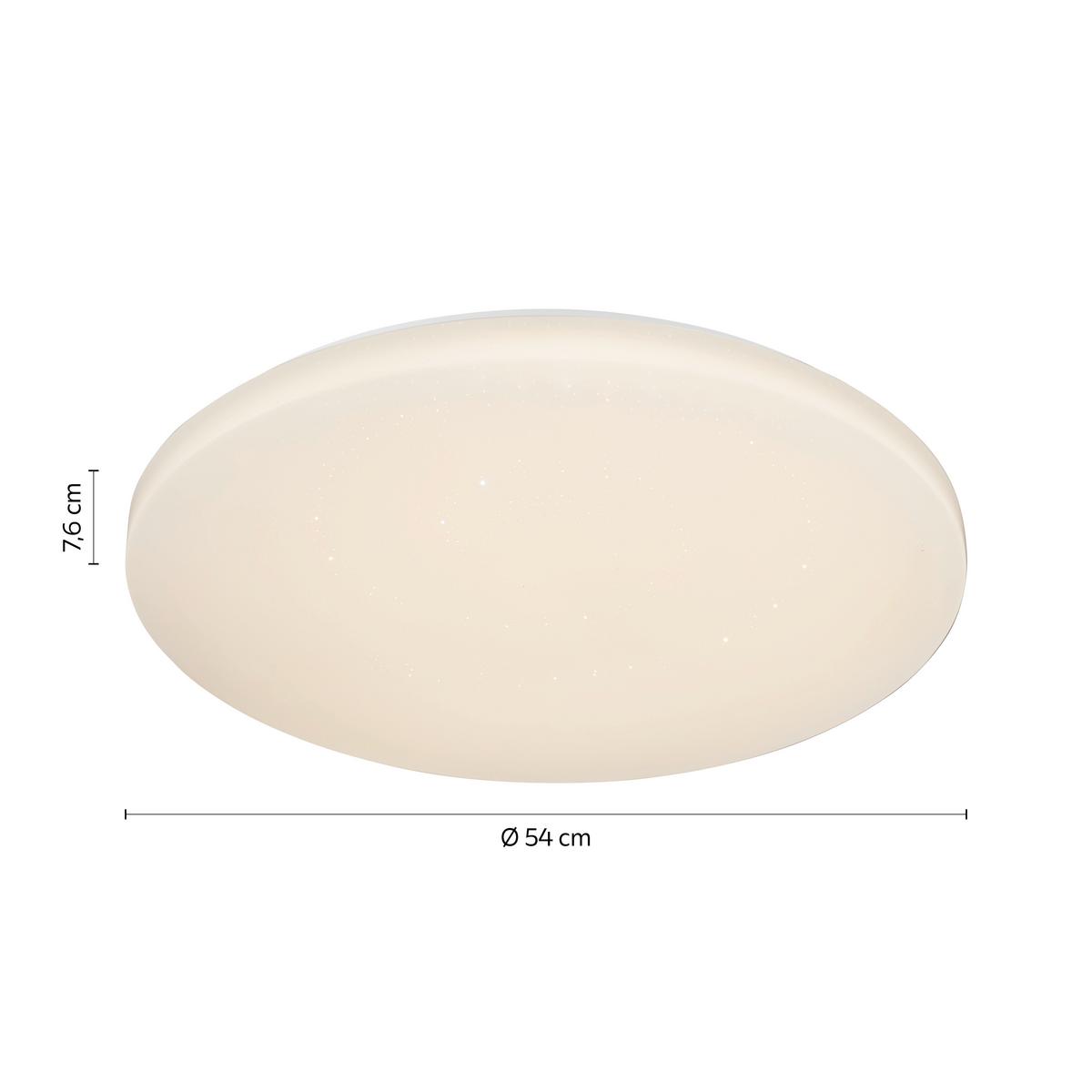 Led Smart Mennyezeti Lámpa Sajami - fehér, műanyag/fém (54/7,6cm)