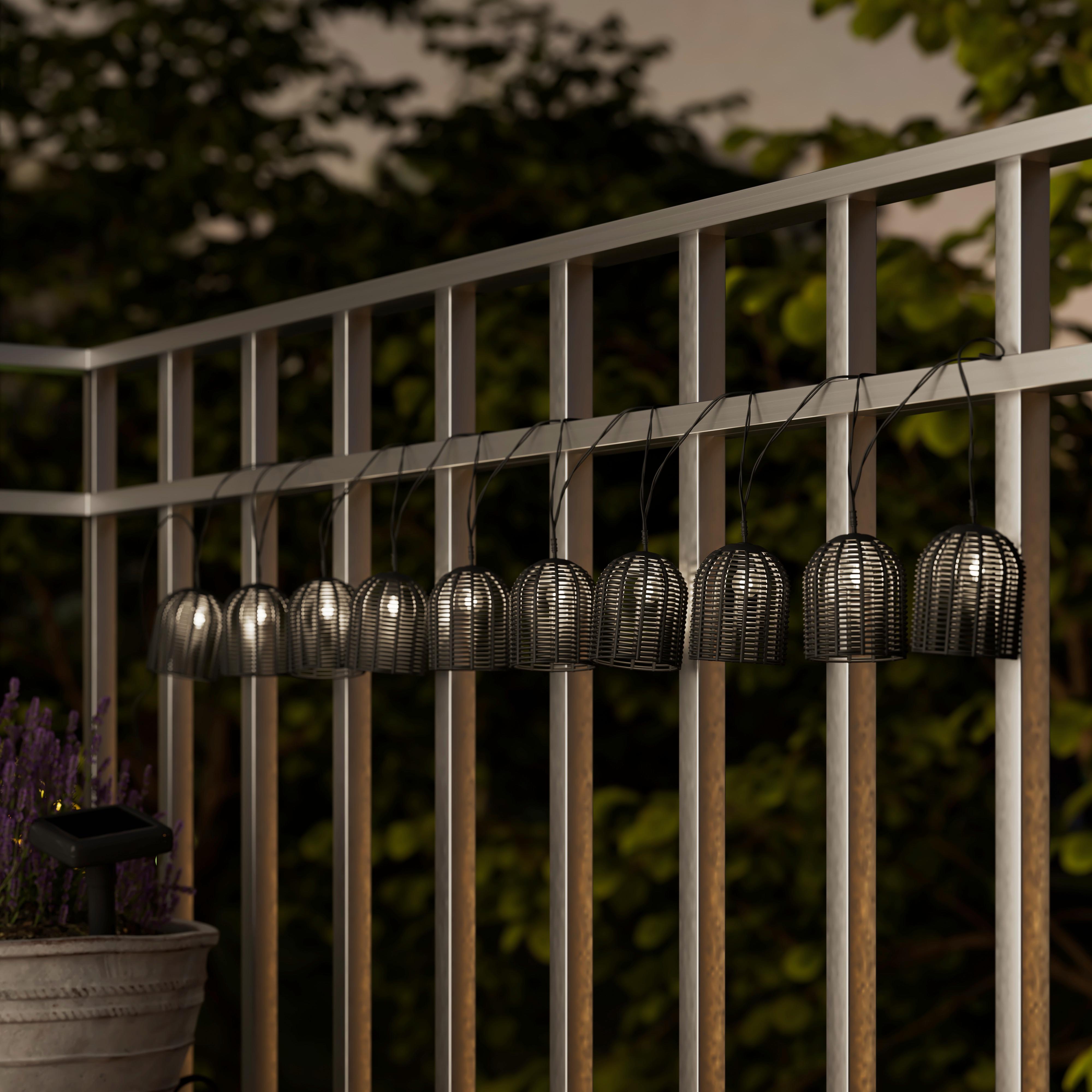 Solarleuchte Spot Schwarz Kunststoff - Schwarz, MODERN, Kunststoff (420/5,5/6,8cm) - Bessagi Garden