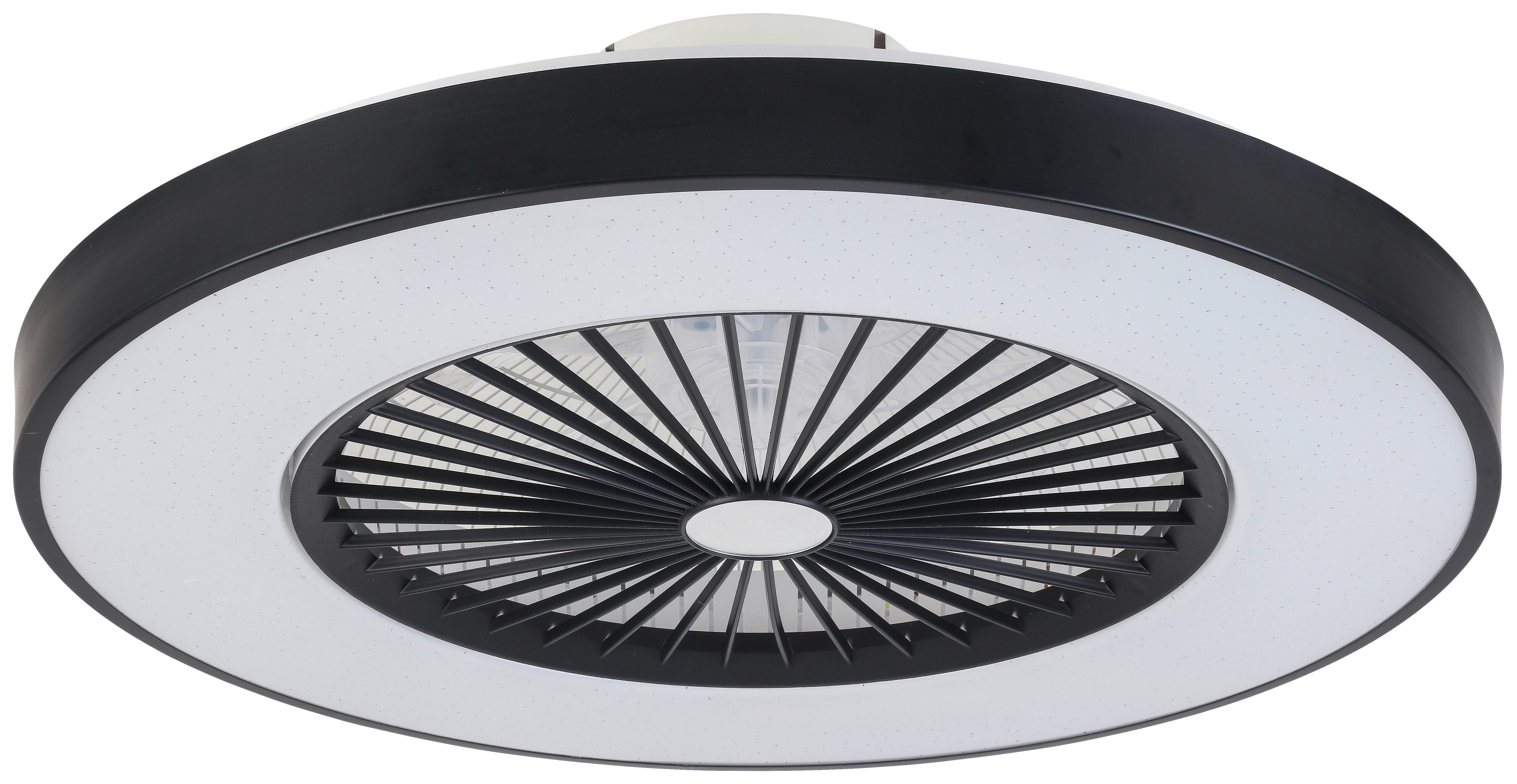 WENTYLATOR SUFITOWY NATAL - przejrzysty/czarny, Modern, tworzywo sztuczne/metal (58/18,5cm) - Bessagi Home