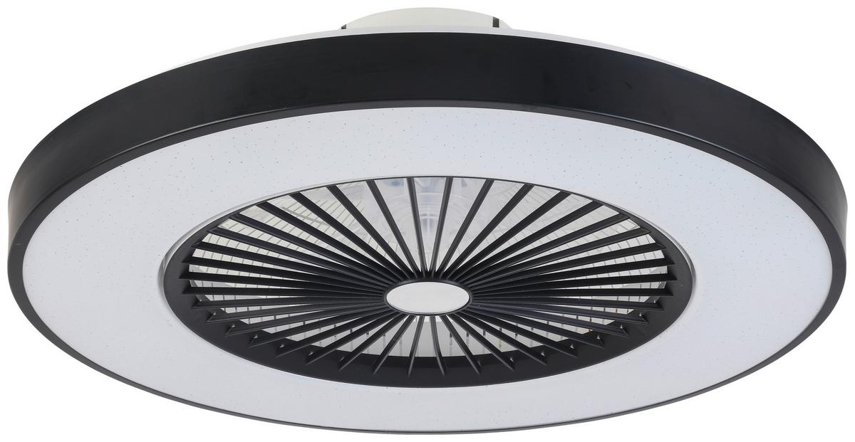 WENTYLATOR SUFITOWY NATAL - przejrzysty/czarny, Modern, tworzywo sztuczne/metal (58/18,5cm) - Bessagi Home