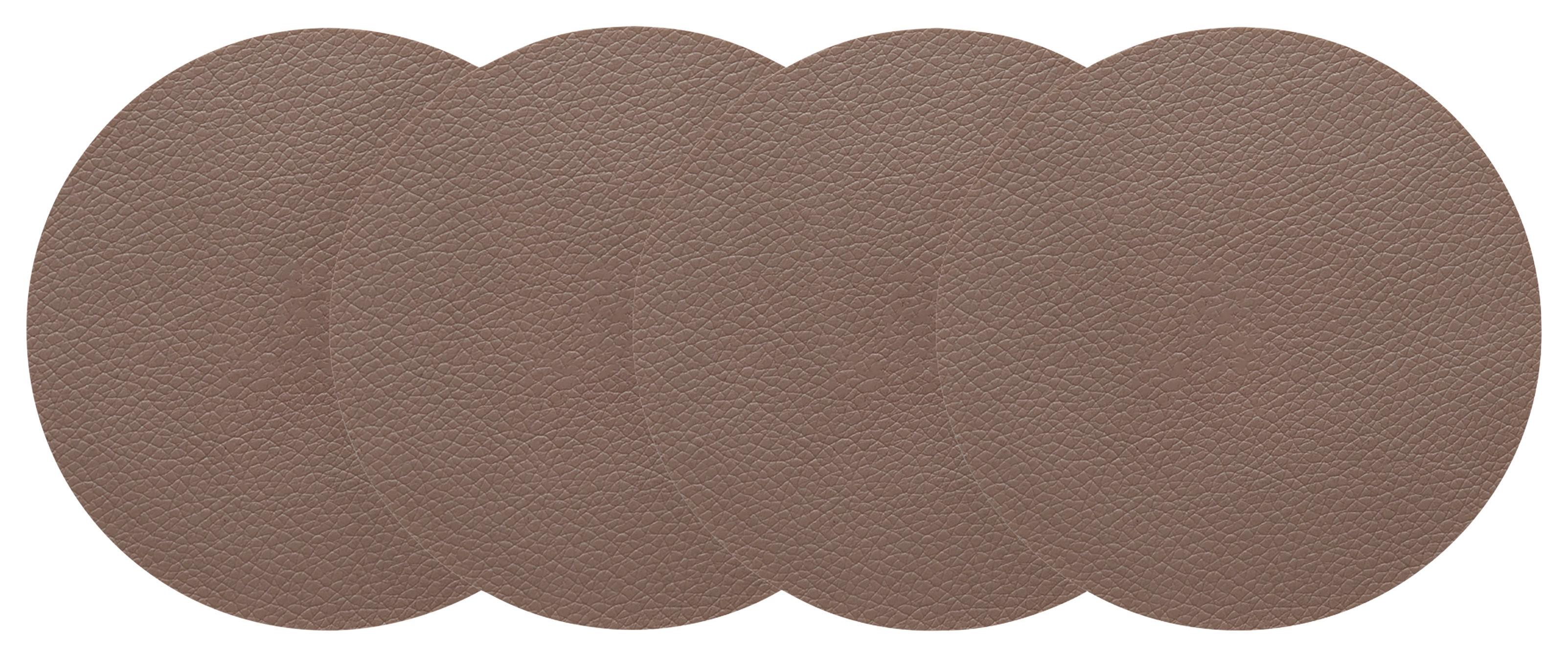 Untersetzerset Livi Braun 4-teilig - Braun, MODERN, Kunststoff (10cm) - Gourmesto