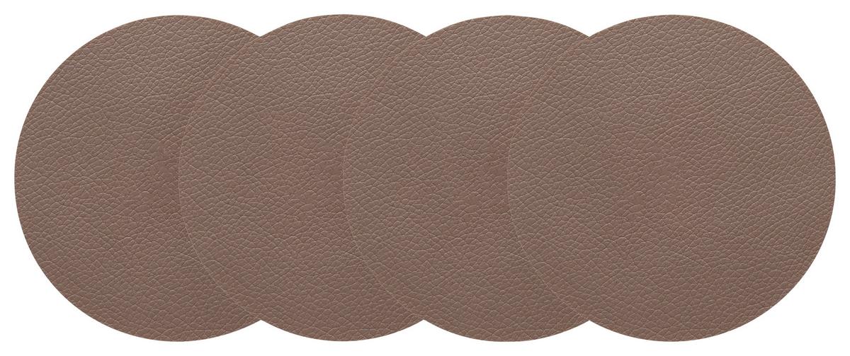 Untersetzerset Livi Braun 4-teilig - Braun, MODERN, Kunststoff (10cm) - Gourmesto
