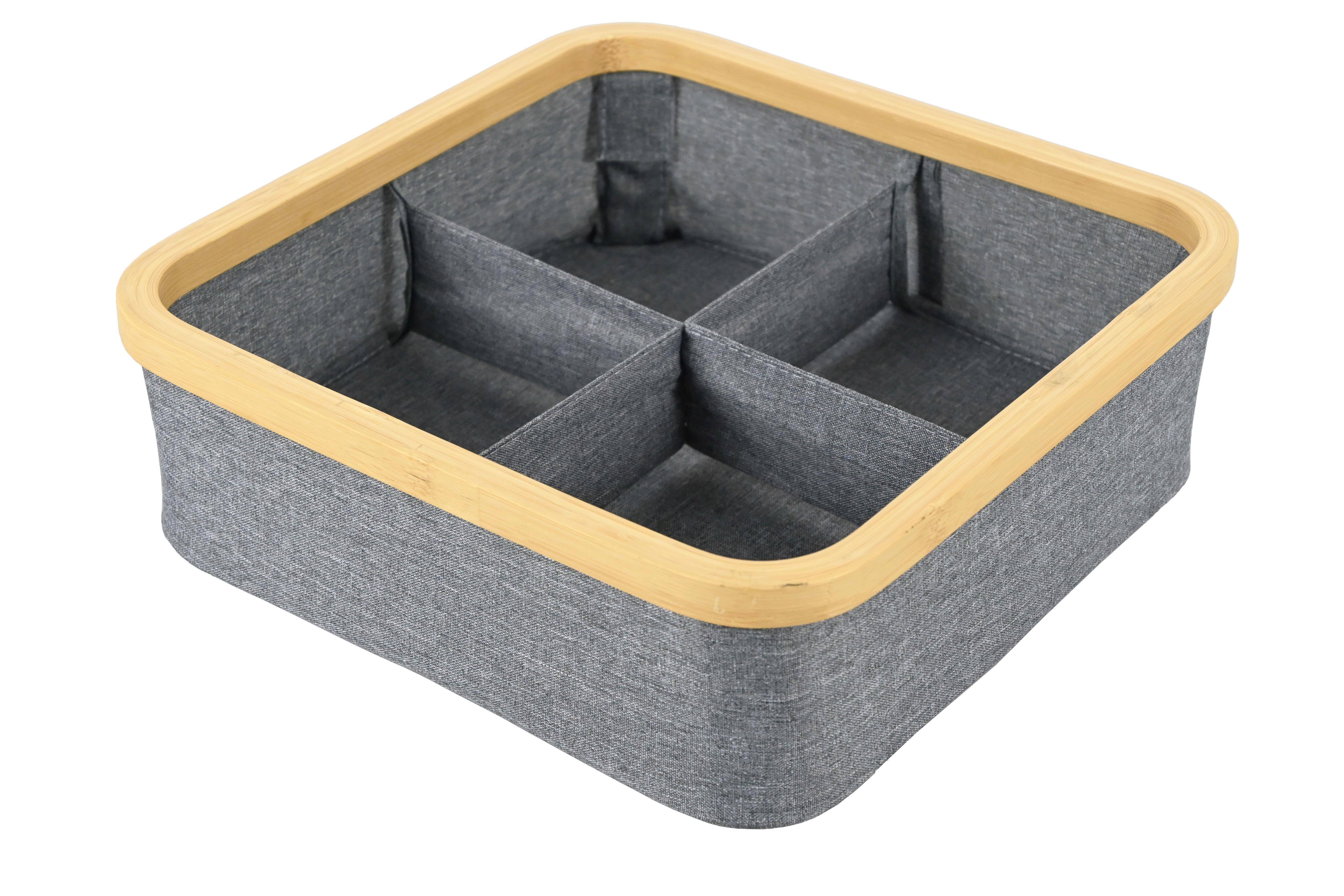 Aufbewahrungsbox Simply Storage in Grau - Grau, MODERN, Karton/Holz (30/30/9cm) - Premium Living