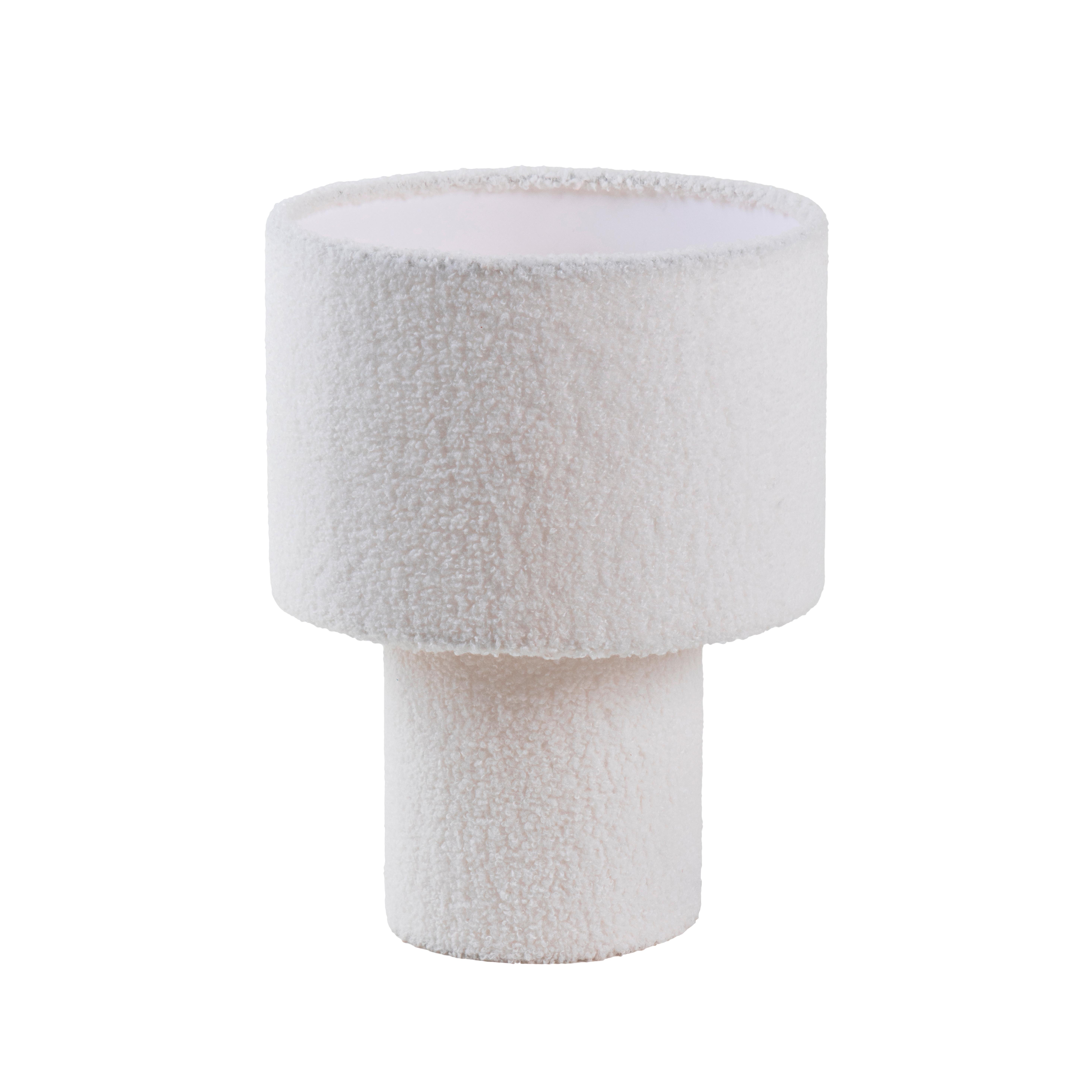 BORDSLAMPA STOFLI - vit/naturfärgad, Modern, metall/textil (19/19/25cm) - Mömax