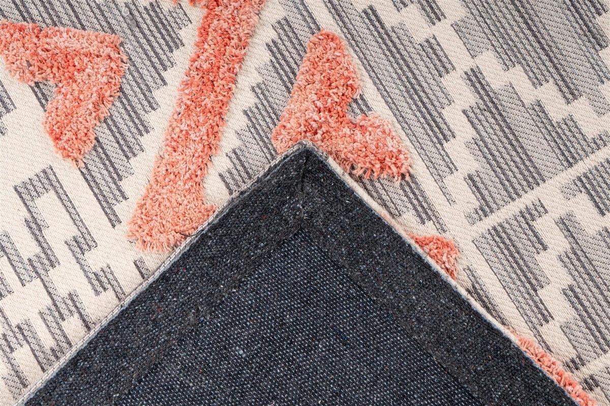 FLACHWEBETEPPICH ETHNIE 100 GRAU/APRICO 200X290 - Koralle/Grau, Design, Textil (200/290cm) - Kayoom