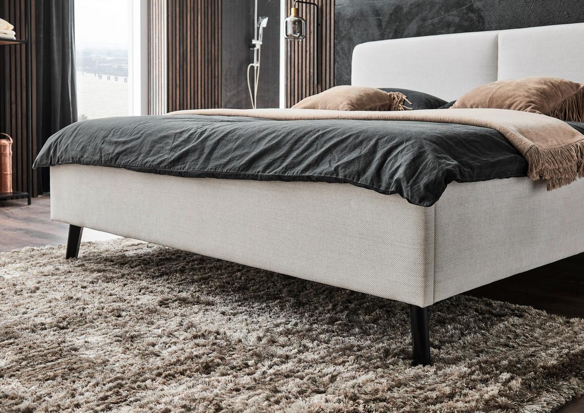 Polsterbett Palma Beige ca. 180x200cm - Beige, KONVENTIONELL, Holz/Textil (180/200cm) - Premium Living